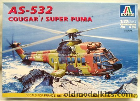 Italeri 1/72 AS-532 Cougar/Super Puma France/Netherlands/Swiss Forces, 096 plastic model kit